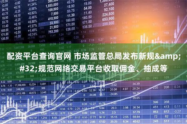 配资平台查询官网 市场监管总局发布新规&#32;规范网络交易平台收取佣金、抽成等