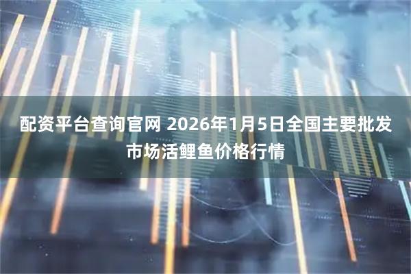 配资平台查询官网 2026年1月5日全国主要批发市场活鲤鱼价格行情